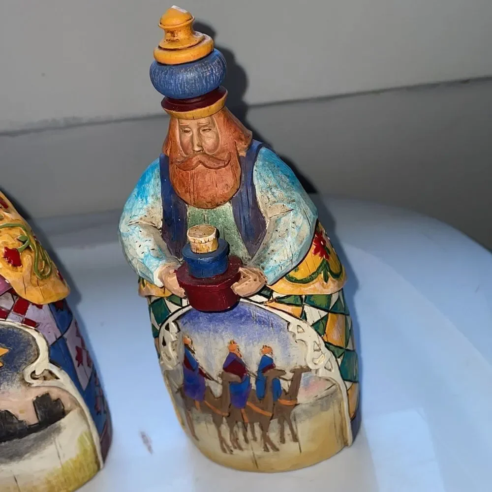 Vtg 2003 Jim Shore Let Every Heart Prepare Him Room Wisemen Three Figurines‎